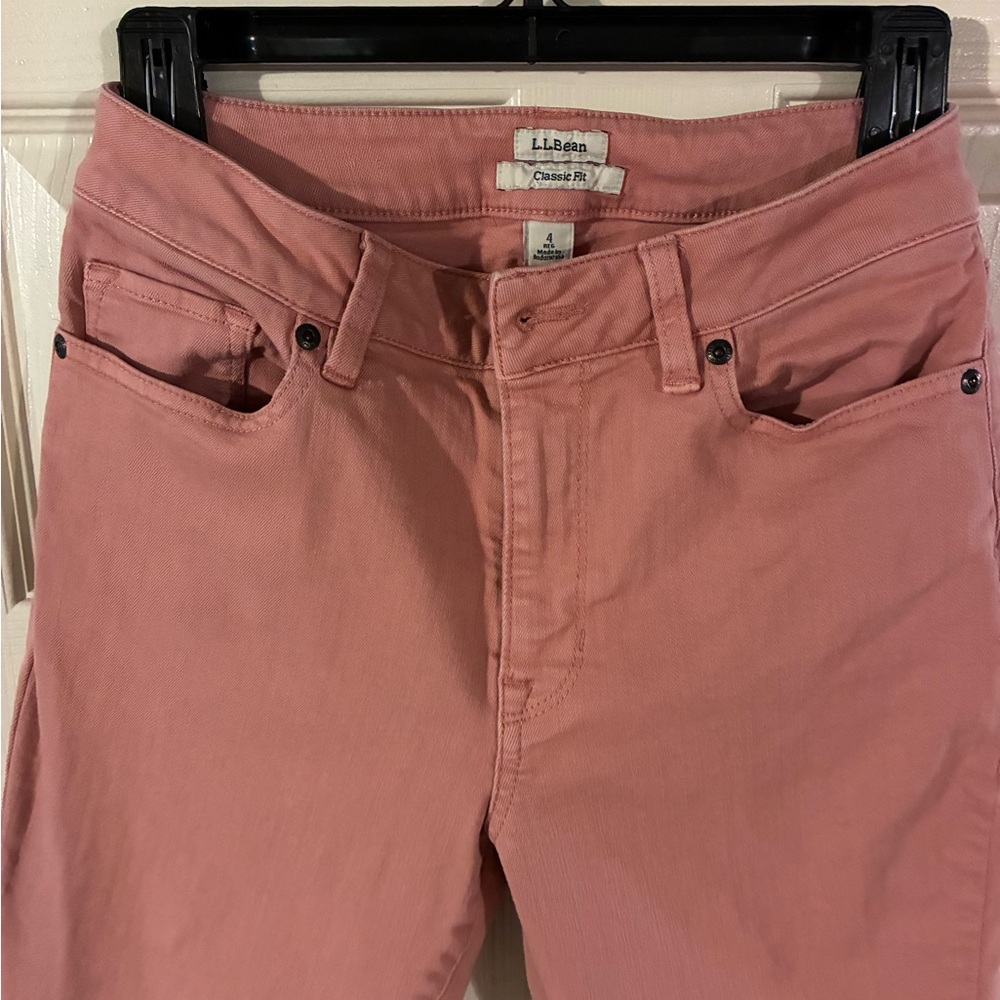 L.L.Bean Rose Pink Five-Pocket Jeans